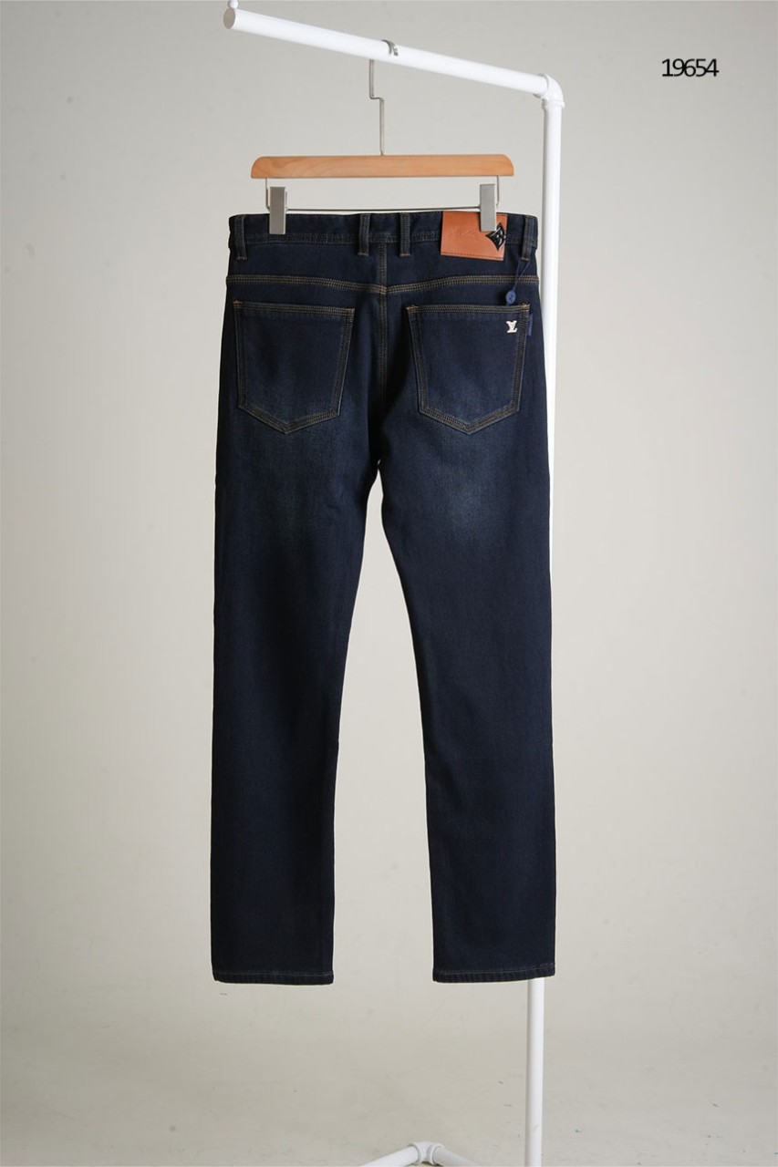 루이비통 LV스틸로고 레더패치 데님진 국내배송