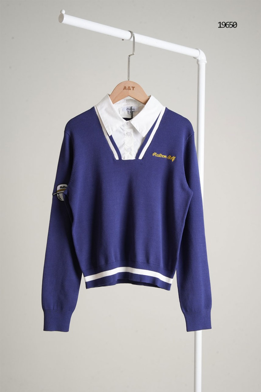 말본 여성 셔츠 일체형 긴팔 니트 국내배송