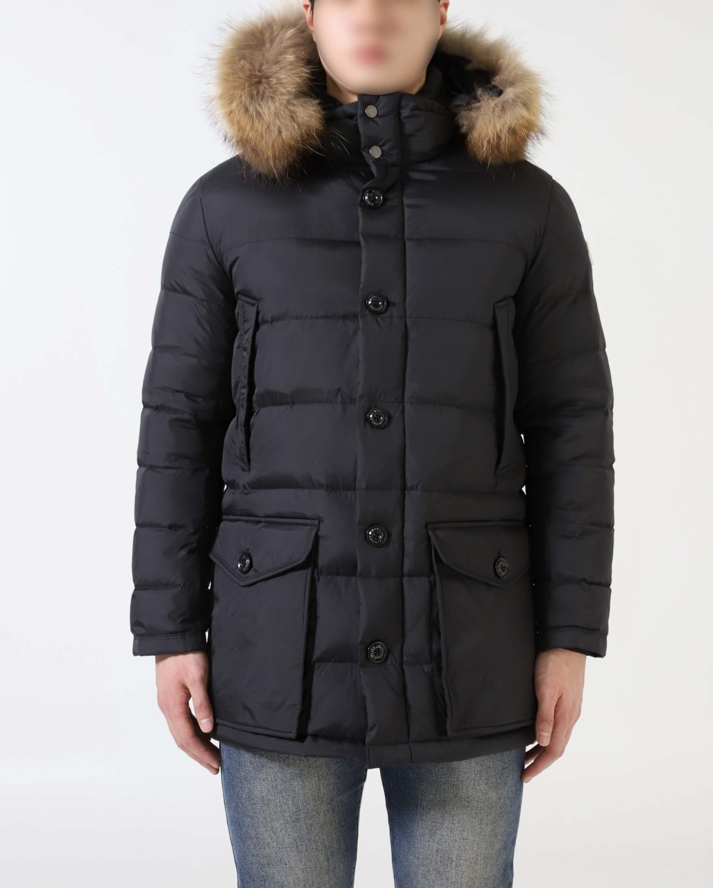 몽클레어 [ Mc.몽 ] 수입 클루니 후드 퍼 롱 다운 패딩 자켓 국내배송