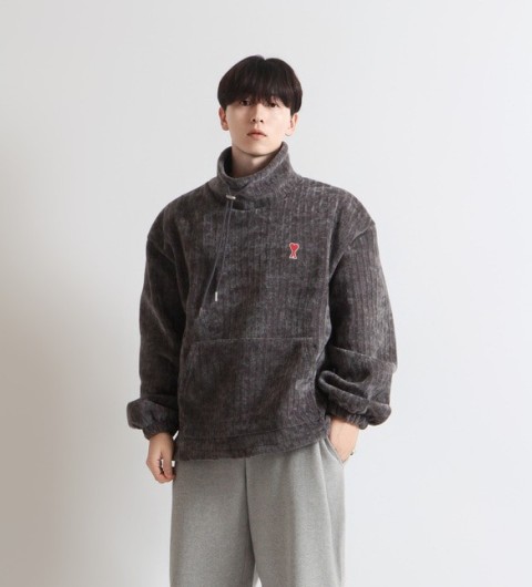 아미 M 하이넥 케이블 반집업 국내배송