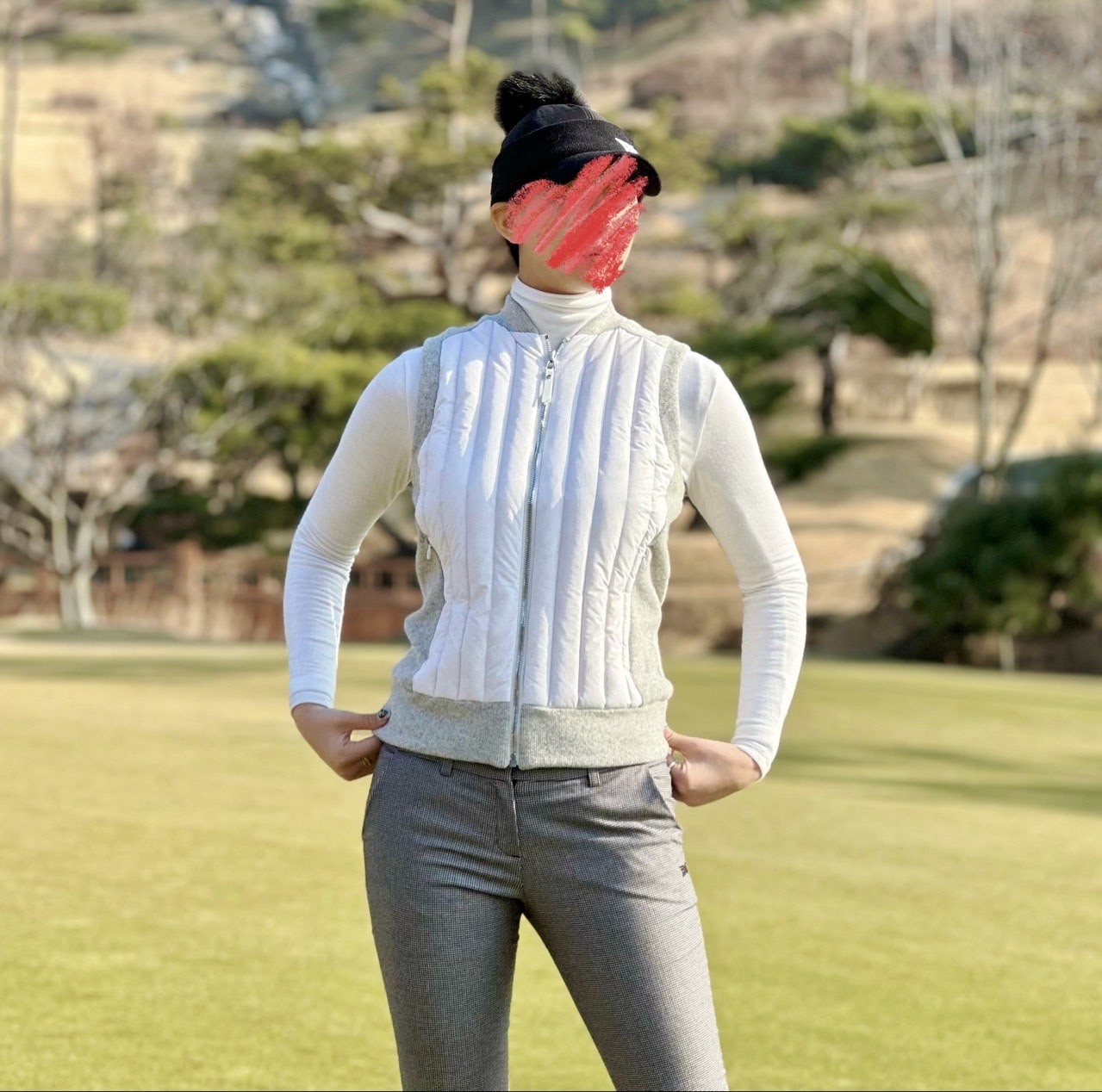 PXG 우먼 윈터 니트다운 베스트 국내배송