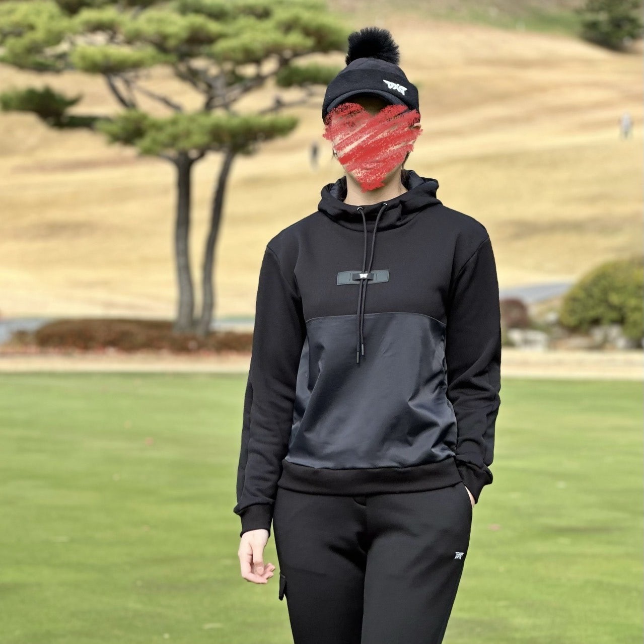 PXG믹스 후드 맨투맨&우븐 조거팬츠 세트 (WOMEN) 국내배송