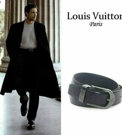 루이비통  블랙스틸핀 벨트 국내배송