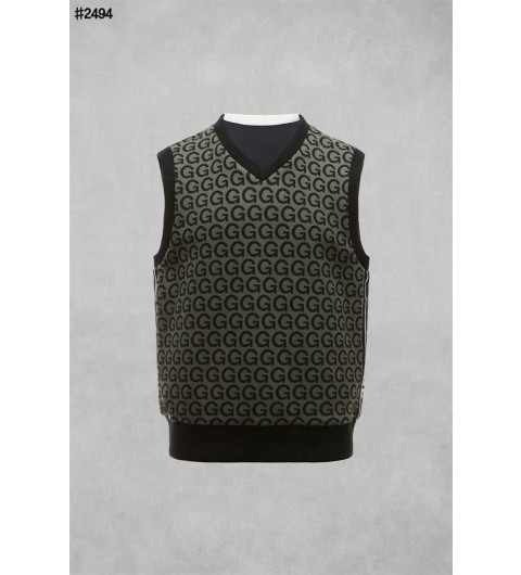 지포어 G's 자카드 패턴 리버시블 니트 베스트 국내배송