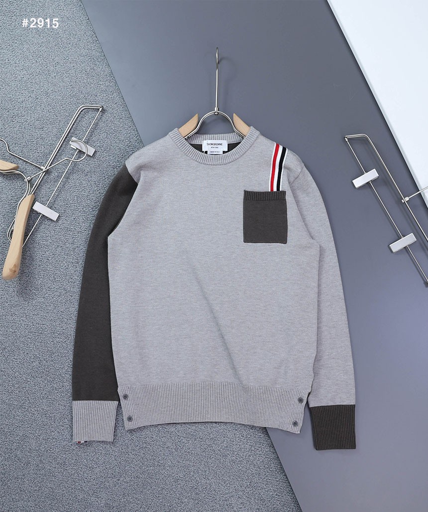 톰브라운 밀라노 펀믹스 저지 라운드 니트 국내배송