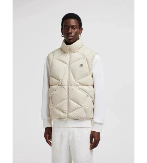 몽클레어 다벨 그래픽 퀼팅 다운 패딩 조끼 베스트(베이지) 국내배송