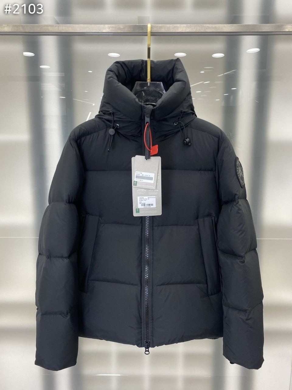 캐나다 구스 크로프톤 푸퍼 다운 매트블랙 국내배송