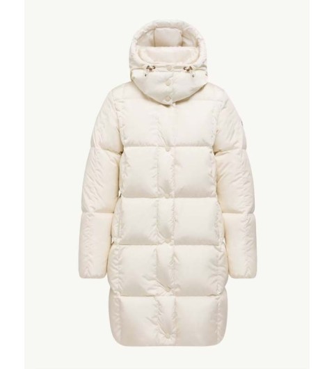 몽클레어 남여공용 Litte 스퀘어 퀼팅 후드 롱 다운 재킷 -화이트 국내배송