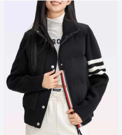 톰브라운 수입 다운 필드 울샤이니 크롭 자켓 -블랙- 국내배송