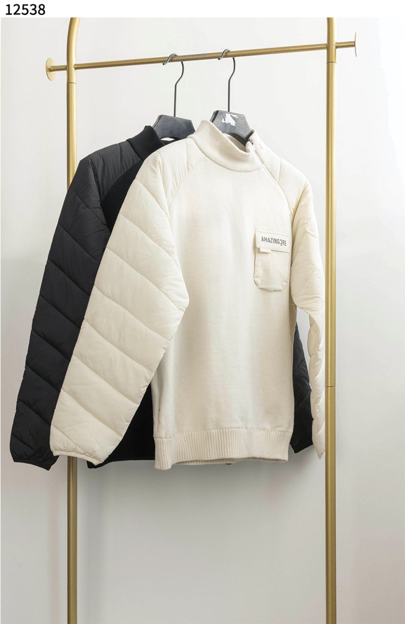 어메이징크리 남성 겨울 프리미엄 패딩니트 골프 티셔츠 국내배송