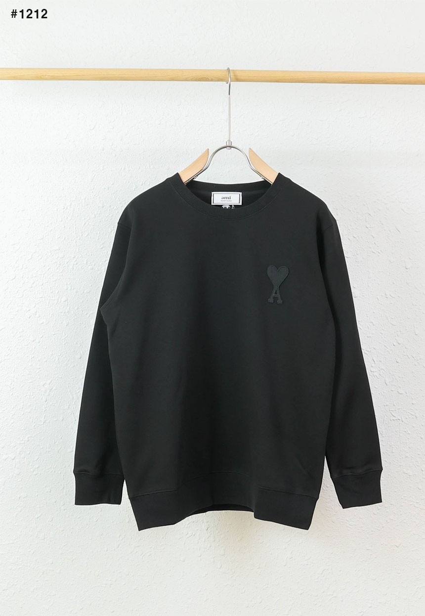 아미 블랙 패치 리미티드 기모 맨투맨 국내배송