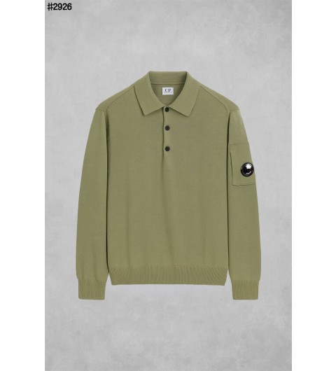 씨피컴퍼니 렌즈 패치 메리노 울 폴로 스웨터 국내배송