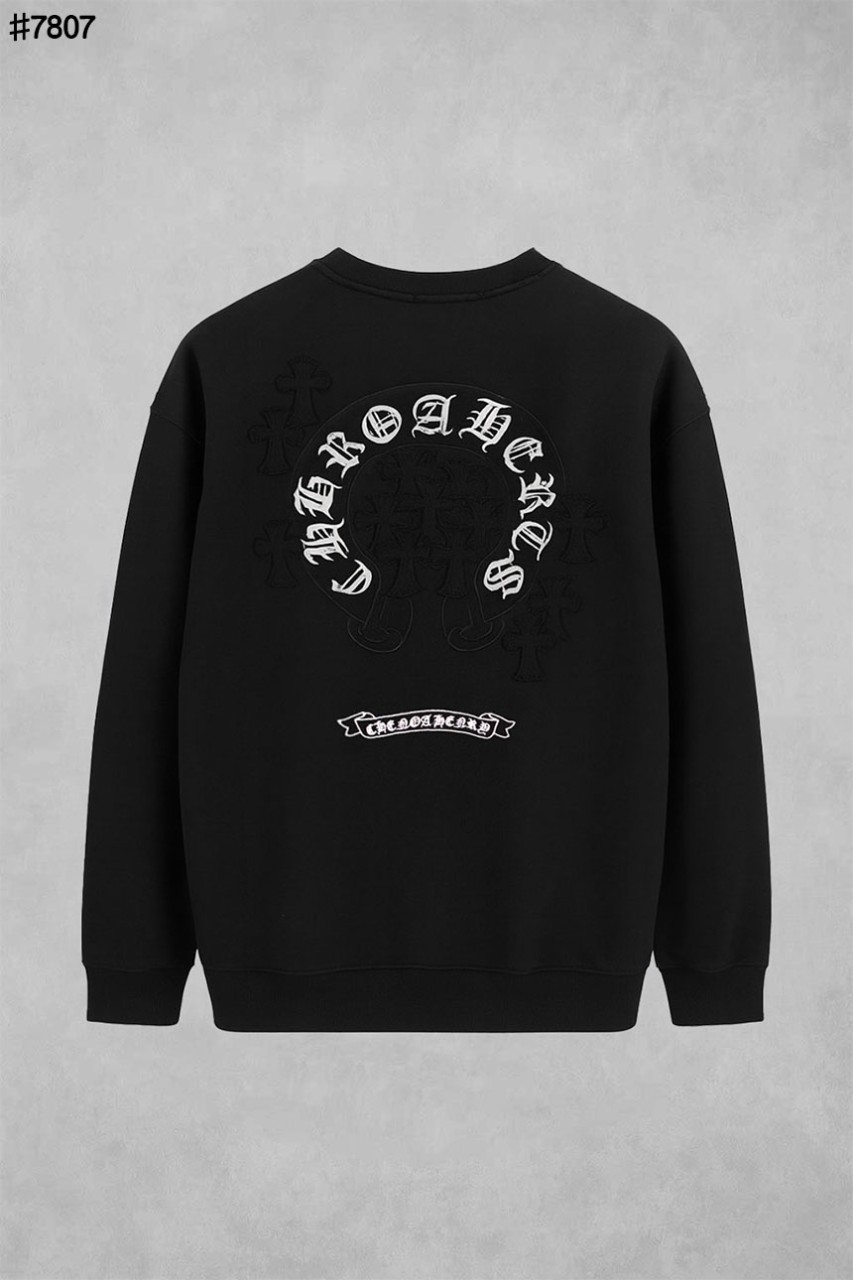 크롬하츠 빈티지 세메터리 패치 스틸 맨투맨 풀오버 국내배송