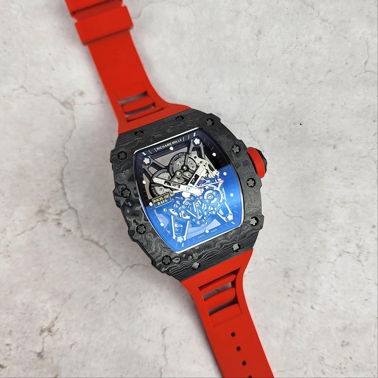 위블로 리차드밀 RM35-02 블랙카본 라파엘 나달 스켈레톤 (레드스트랩)  국내배송