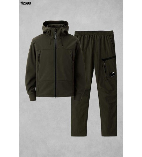 씨피컴퍼니  소프트쉘-R 고글 기모 후드 자켓 & U16 기모 밴딩 팬츠 셋 국내배송