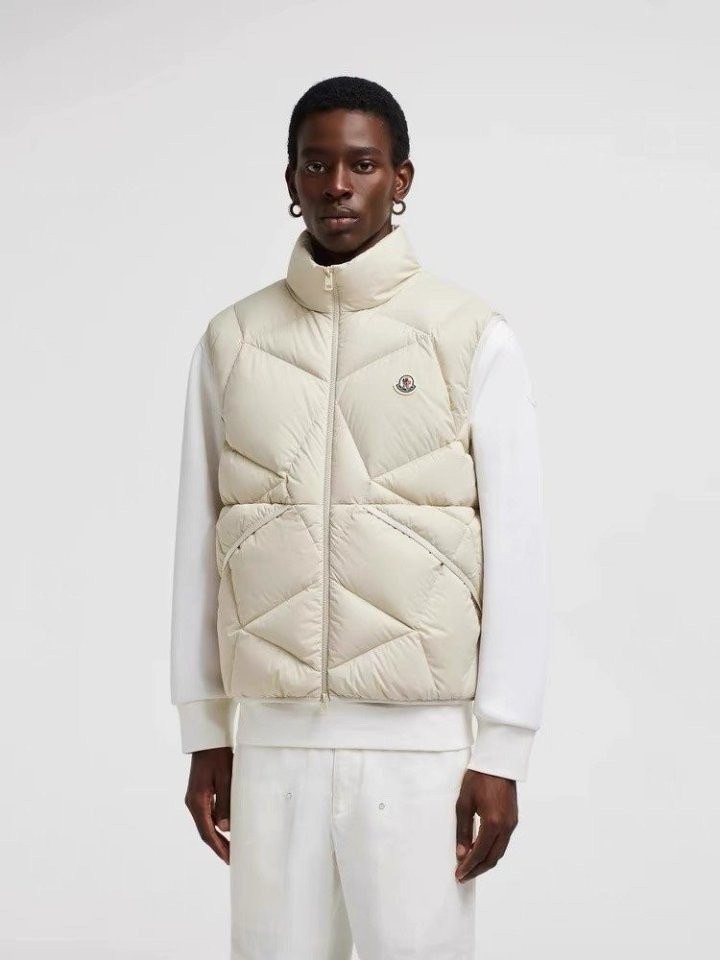 몽클레어 벤다벨 그래픽 퀼팅 다운 패딩 조끼 베스트(베이지) 국내배송