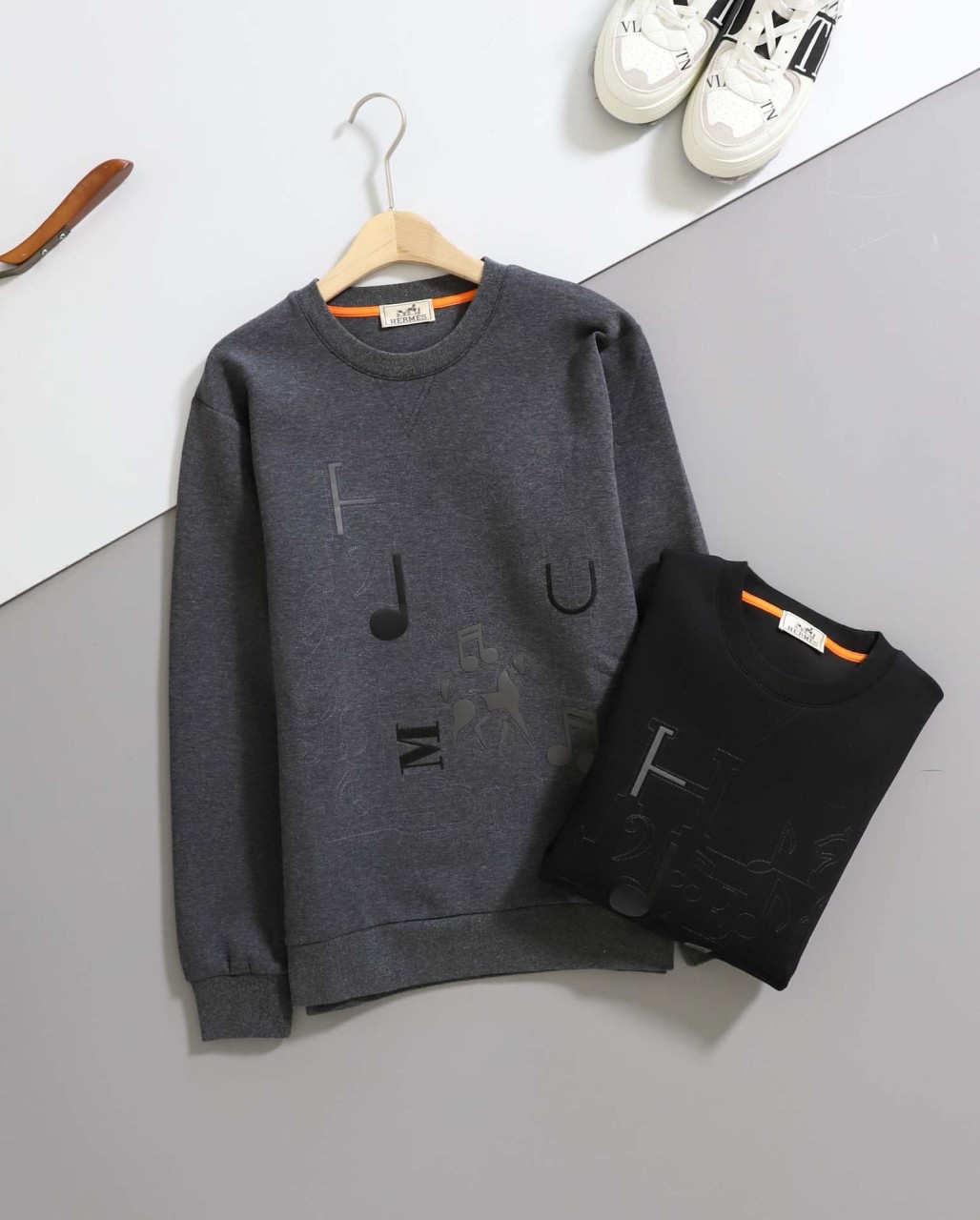 에르메스 수입 음표 코튼 스웻셔츠 국내배송