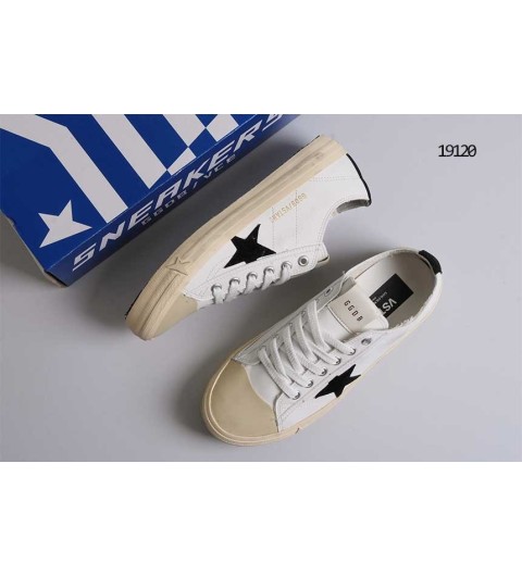 골든구스 V-STAR2 레더 스니커즈 블랙스타 국내배송