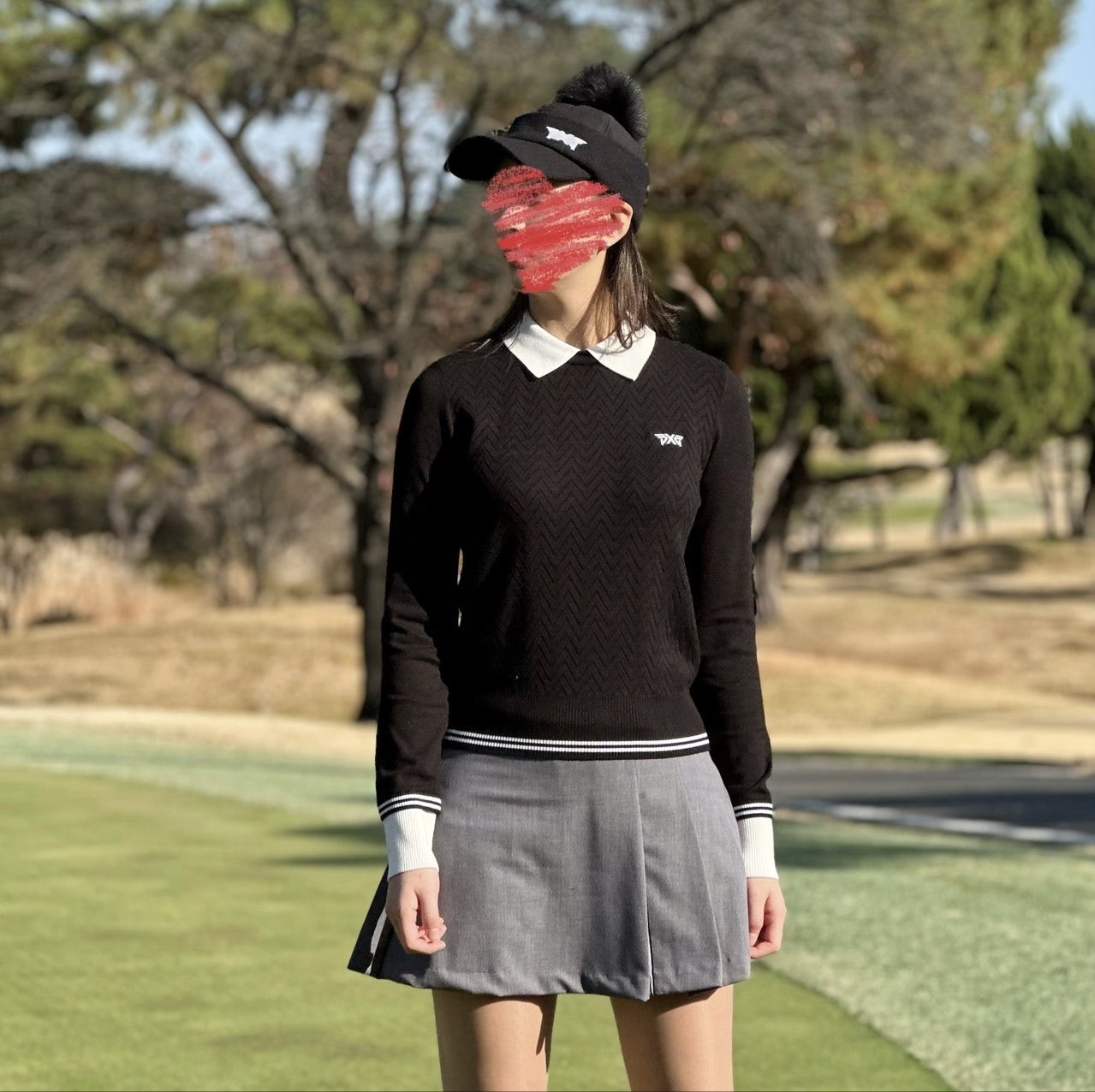 PXG우먼 칼라 포인트 스웨터 (WOMEN) 국내배송