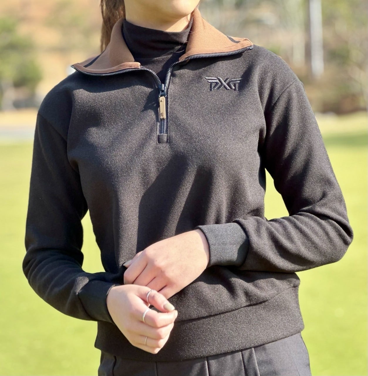 PXG우먼 윈터 와이드 카라 LS 티셔츠 (WOMEN) 국내배송