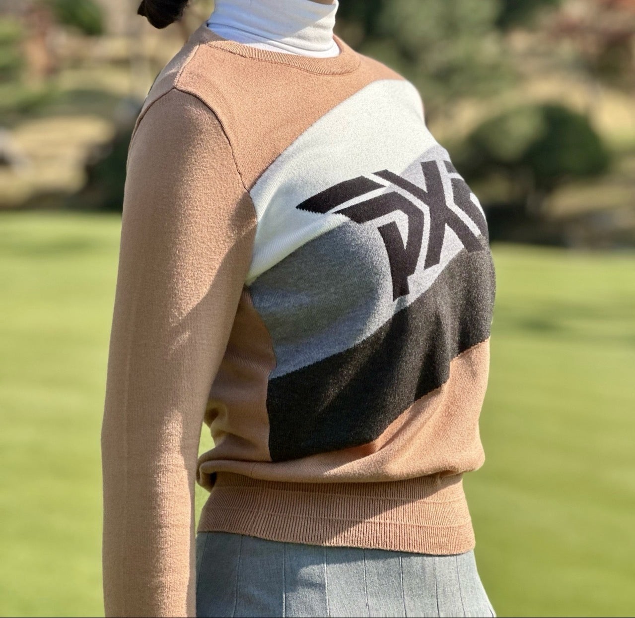 PXG뉴 빅로고 라운드넥 스웨터 국내배송