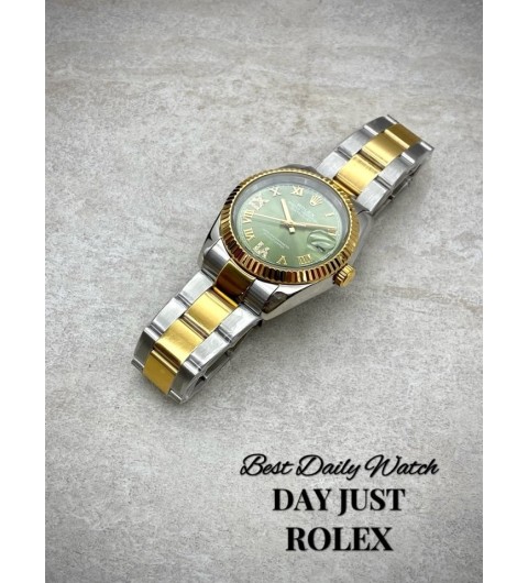 로렉스 데이저스트  그린다이얼  콤비 남녀공용 국내배송