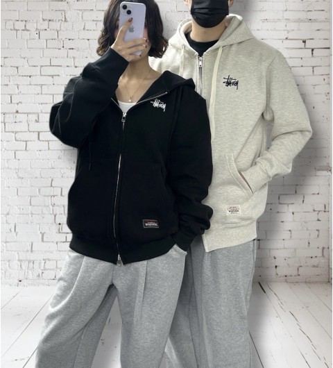 스투시 기모 워크 후드 집업 국내배송