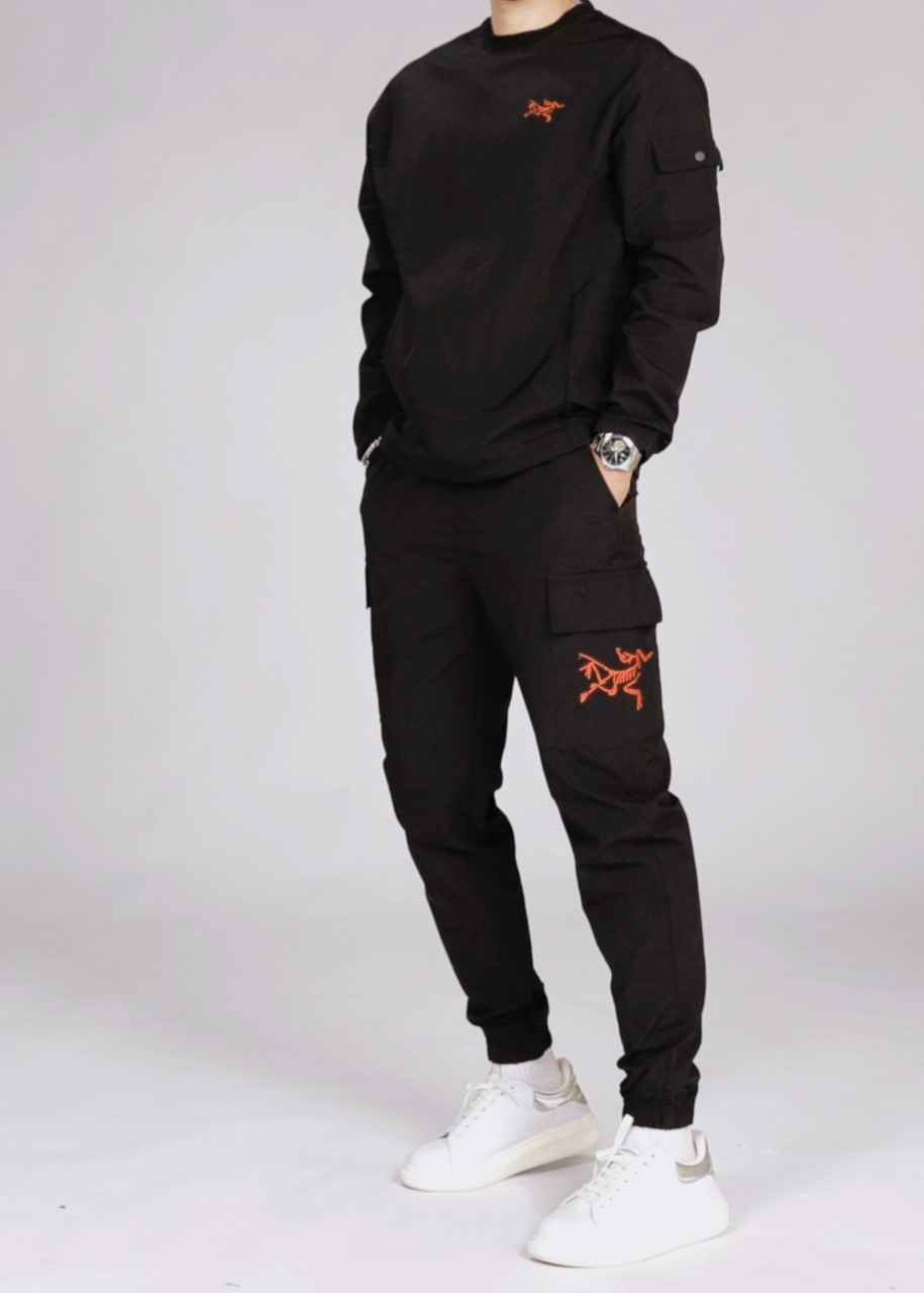 아크테릭스 레드 시그니처 투웨이스판 기모세트 국내배송