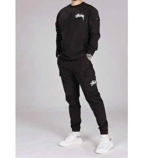 스투시  시그니처 투웨이스판 기모세트 국내배송