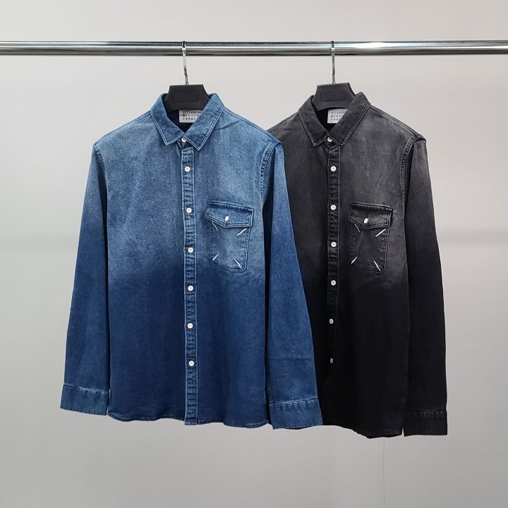 메종마르지엘라 포켓자수 데님 셔츠 국내배송