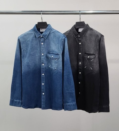 메종마르지엘라 포켓자수 데님 셔츠 국내배송