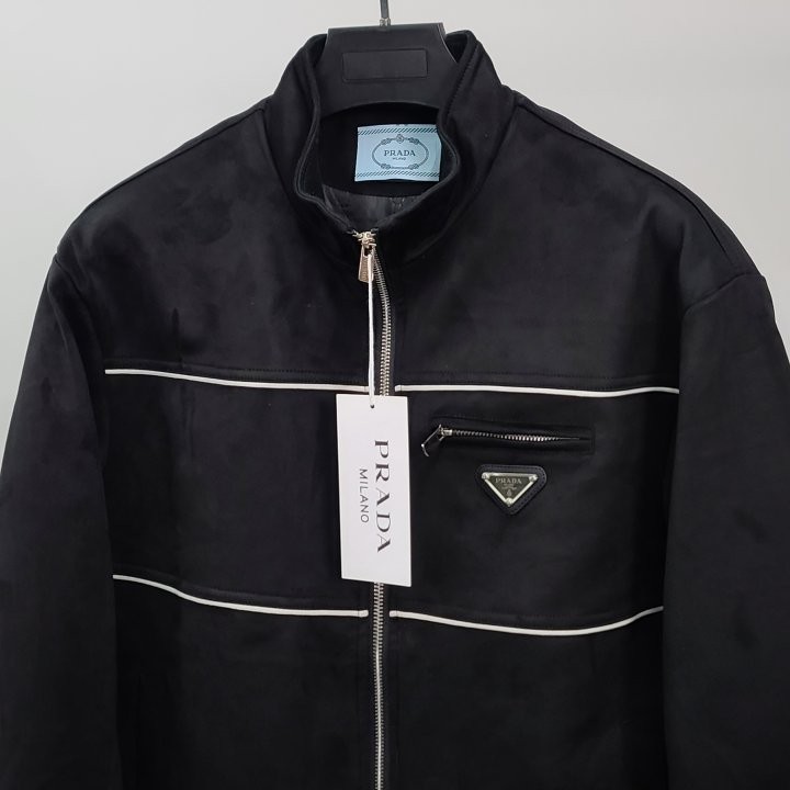 프라다 로고와펜 라인 스웨이드 자켓 국내배송