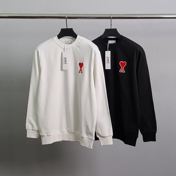 아미 레드하트패치 맨투맨 국내배송