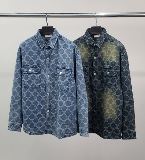 셀린느 트리오페 데님 셔츠 국내배송