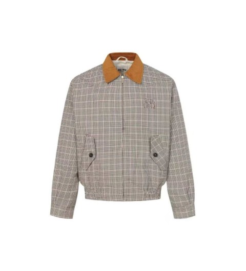 미우미우 체크 더블 위브 자켓 국내배송