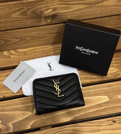 입생로랑 컴팩트 지퍼 어라운드 지갑 국내배송