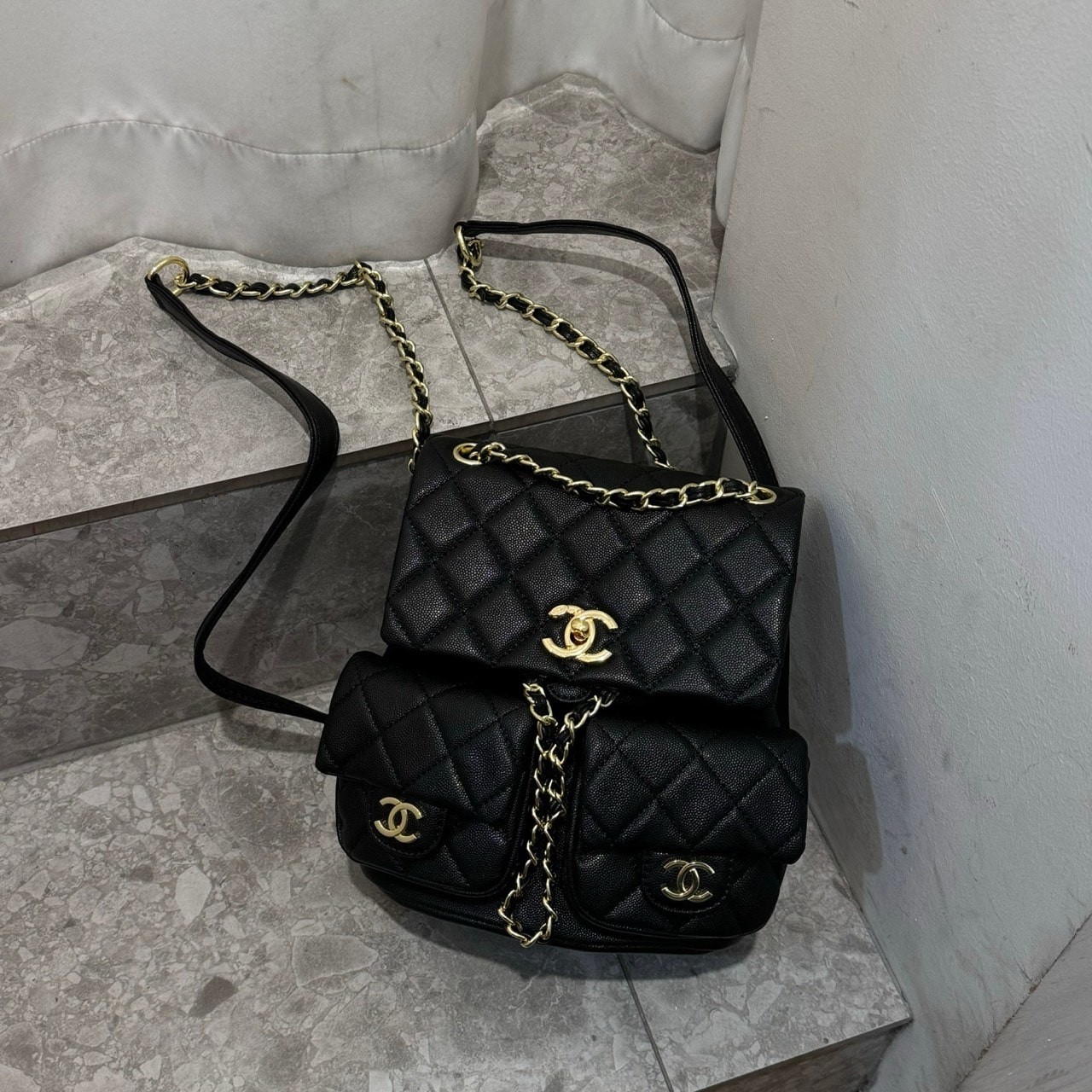 샤넬 듀마 백팩 2포켓 국내배송