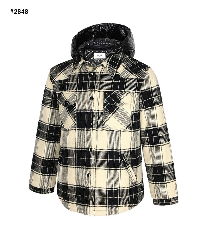 셀린느 퀄팅 체크 셔츠 자켓  국내배송