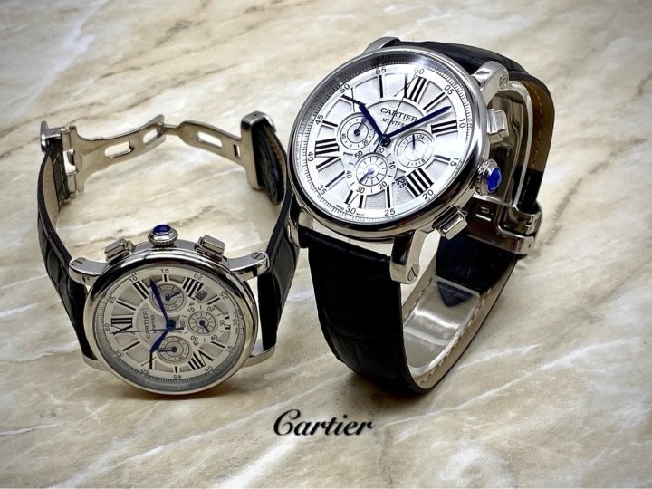 까르띠에롱통드 드 까르띠에 크로노그래프 재입고 커플 국내배송