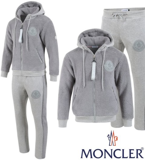 몽클레어 빅로고 양털 후드 집업 셋업 국내배송