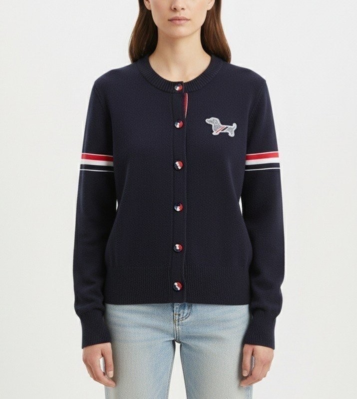 톰브라운 T 헥터 팔삼선 니트 가디건 (3514) 국내배송