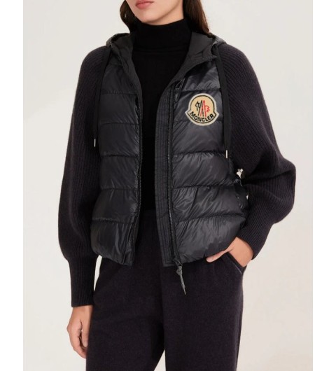 몽클레어 25FW. 아플리케 빅로고 니트 웰론 패딩 국내배송