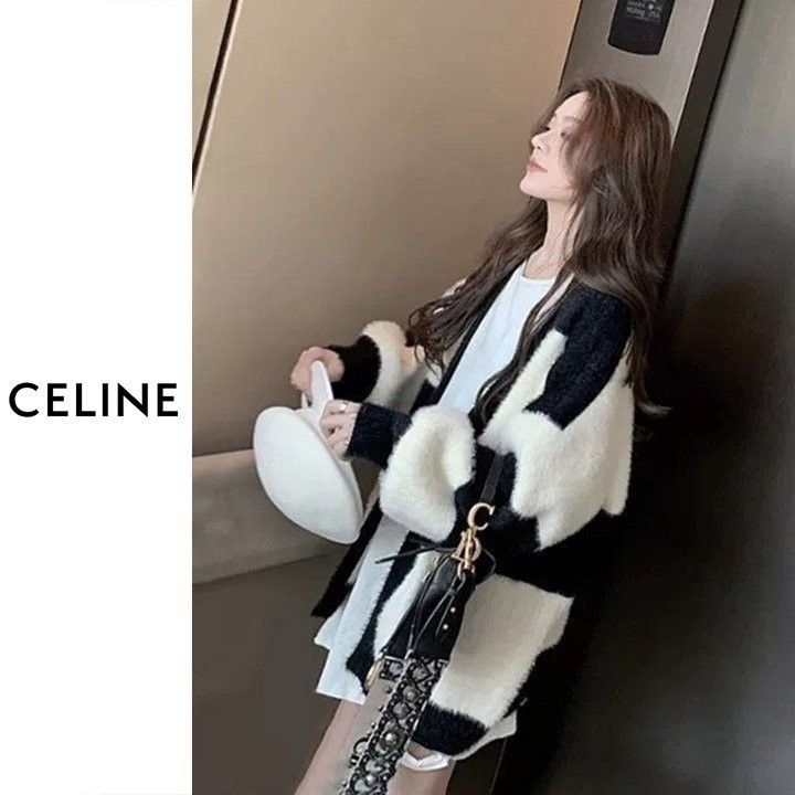 셀린느 [C] 밍크 단가라가디건 국내배송