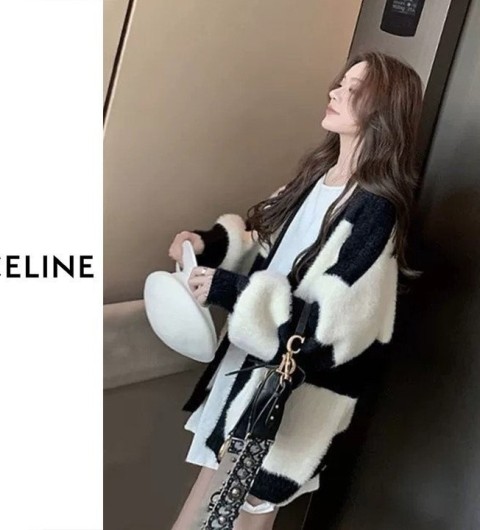 셀린느 [C] 밍크 단가라가디건 국내배송