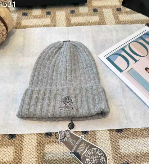 크롬하츠 홀스슈 사각패치 비니 그레이 국내배송