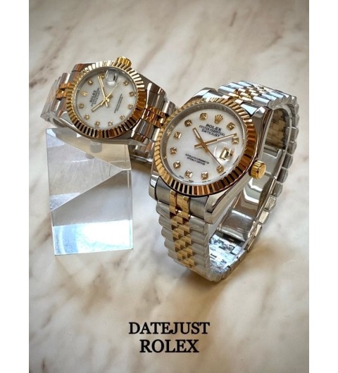 로렉스데이저스트 텐포인트 자개다이얼 콤비 커플 국내배송