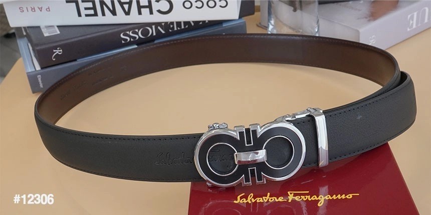 페라가모 수입 간치니 실버블랙 남성 자동벨트 국내배송