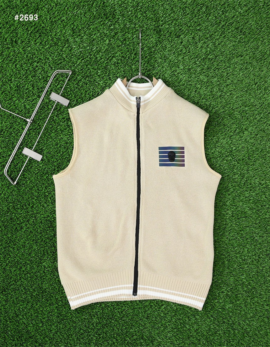 어메이징크리 빅 스컬 니트 집업 베스트 국내배송