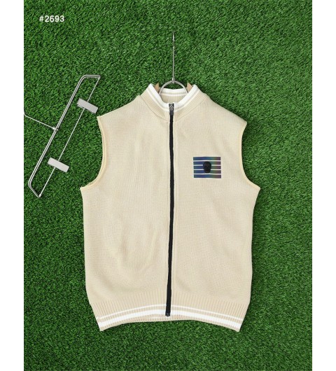 어메이징크리 빅 스컬 니트 집업 베스트 국내배송