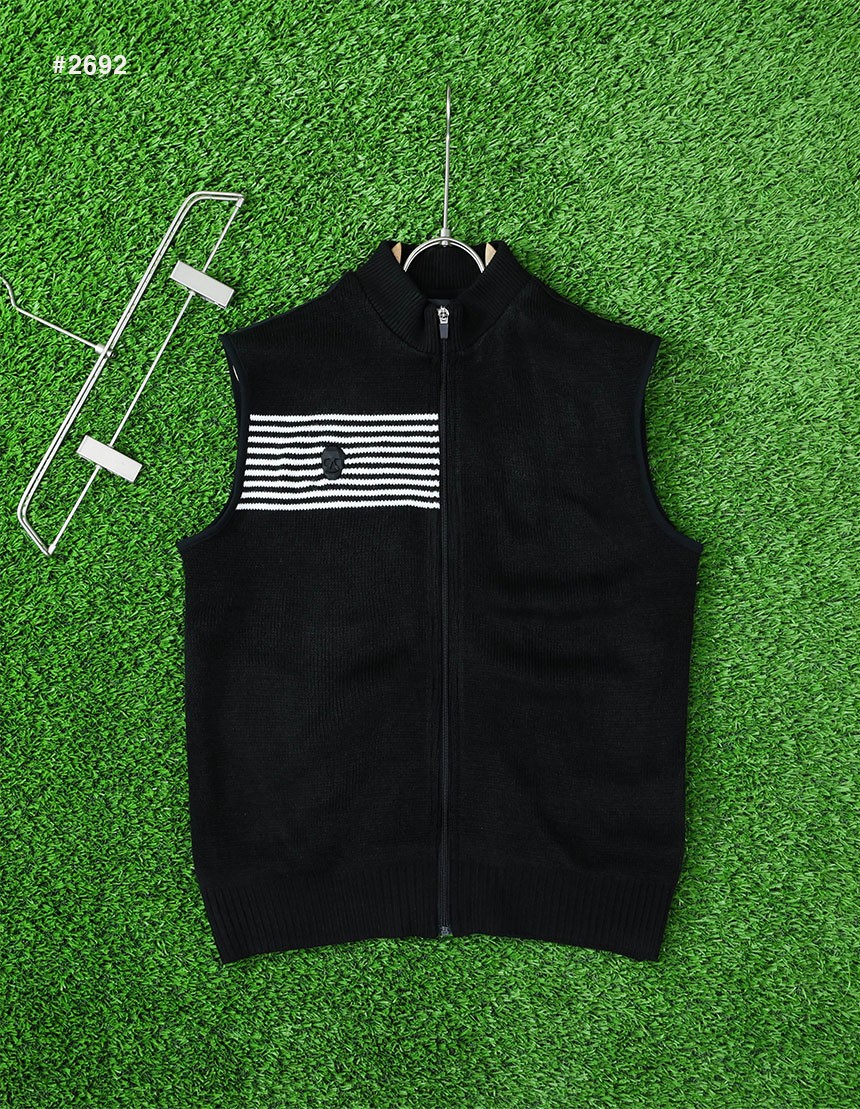 어메이징크리 아코디오 니트 집업 베스트 국내배송